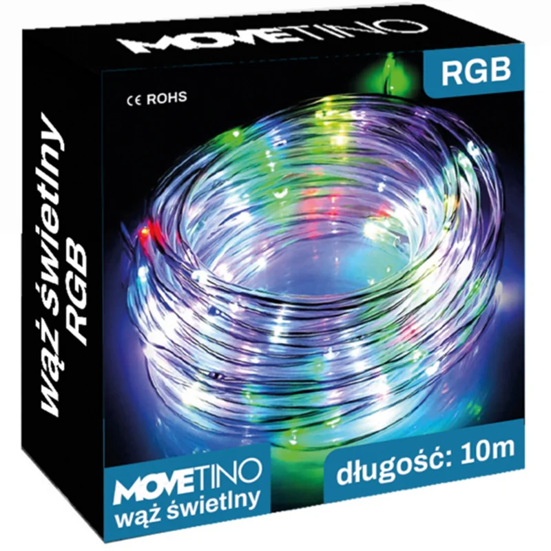 Wąż świetlny zewnętrzny IP44 10m 240LED Wielokolorowe