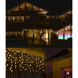 S2C Sople 200 LED kurtyny Biały Ciepły