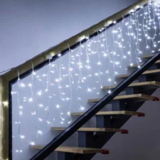 Sople lampki zewnętrzne 200LED 7,5m IP44 Biały Zimny
