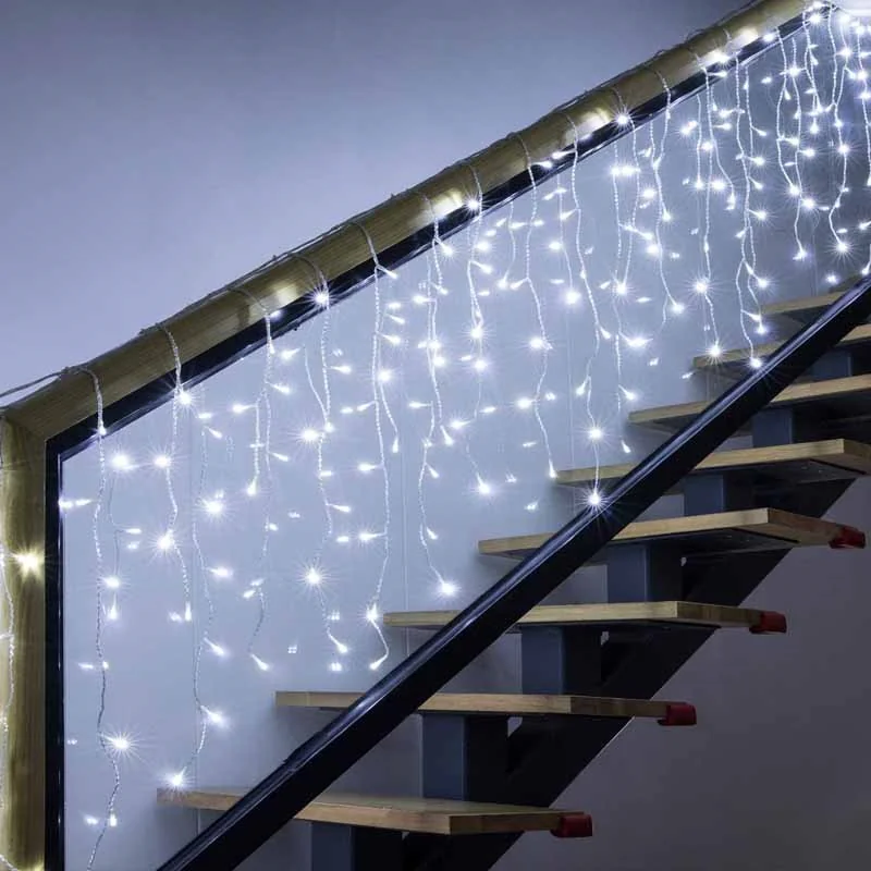 Sople lampki zewnętrzne 500LED 15m IP44 Biały Zimny