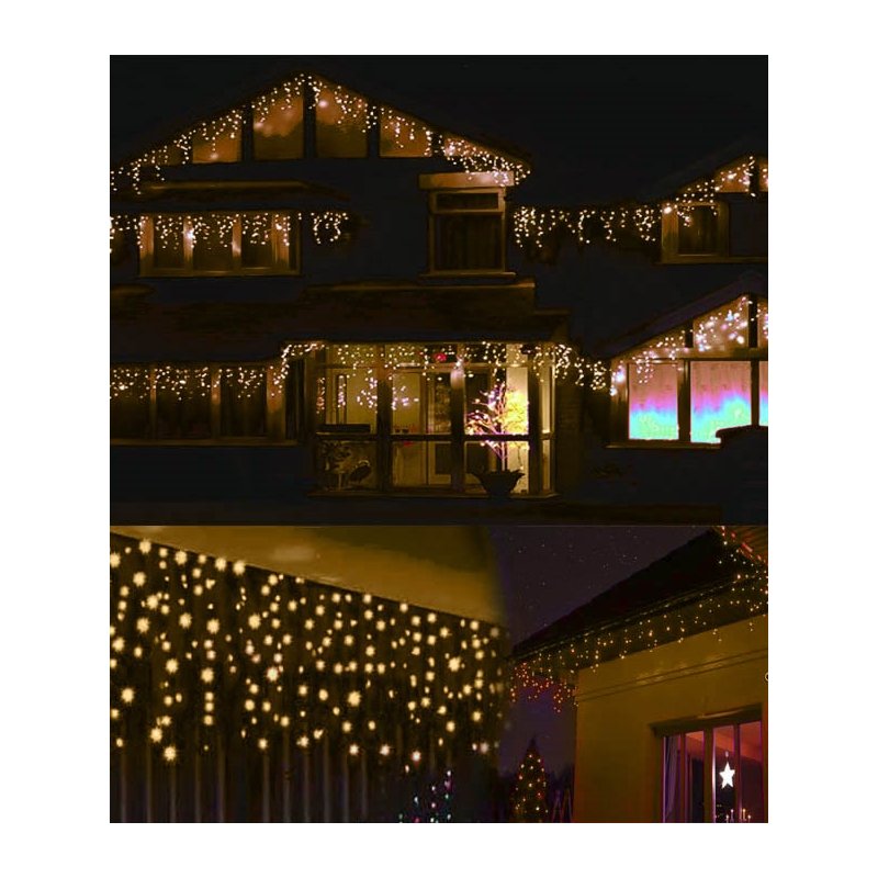 S5C Sople 500 LED kurtyny Biały Ciepły