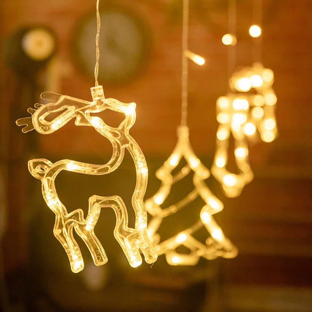 Kurtyna świetlna lampki świąteczne LED w Świąteczne Ozdoby 138LED IP44 Biały Ciepły