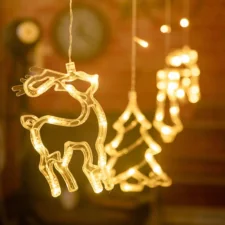 Kurtyna świetlna lampki świąteczne LED w Świąteczne Ozdoby 138LED IP44 Biały Ciepły