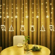 Kurtyna świetlna lampki świąteczne LED w Świąteczne Ozdoby 138LED IP44 Biały Ciepły