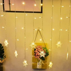 Kurtyna świetla świąteczna 120LED Płatki Śniegu