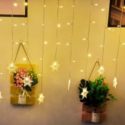 Kurtyna świetla świąteczna 120LED Płatki Śniegu