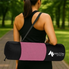Mata antypoślizgowa do ćwiczeń, fitness lub jogi NBR Różowa 183x61x1,5cm