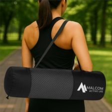 Mata antypoślizgowa do ćwiczeń, fitness lub jogi NBR Szara 183x61x1,5cm