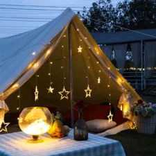 Kurtyna świetlna lampki świąteczne LED w Gwiazdki 120LED IP20 Biały Ciepły