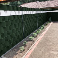 Taśma ogrodzeniowa 19cm x 35m + 20 klipsów C. Ziel