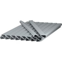 Taśma ogrodzeniowa 19cm x 35m + 20 klipsów Szary