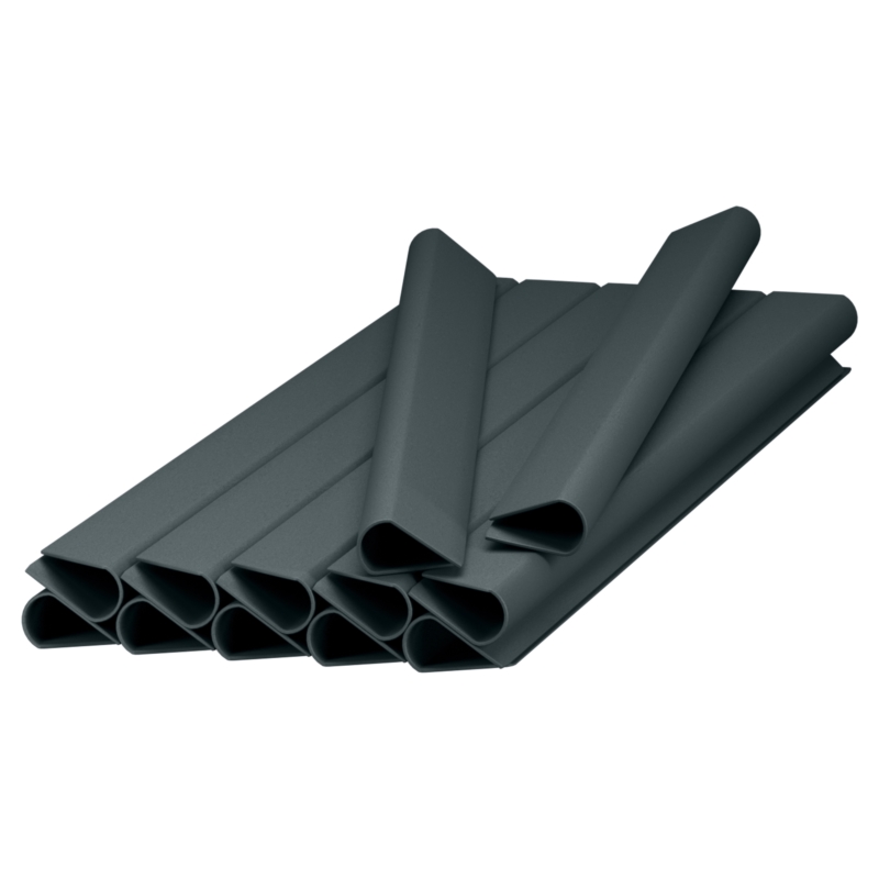 Klipsy do taśmy ogrodzeniowej 19cm Antracyt 12 sztuk