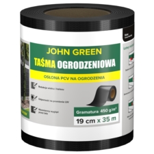 Taśma ogrodzeniowa do paneli ogrodzeniowych 19cm x 35m 450g/m2 Czarny + 20 Klipsów