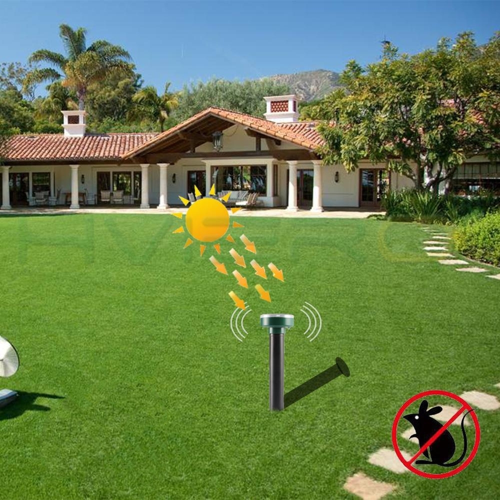 Odstraszacz na krety, gryzonie solarny okrągły zestaw 2 sztuk