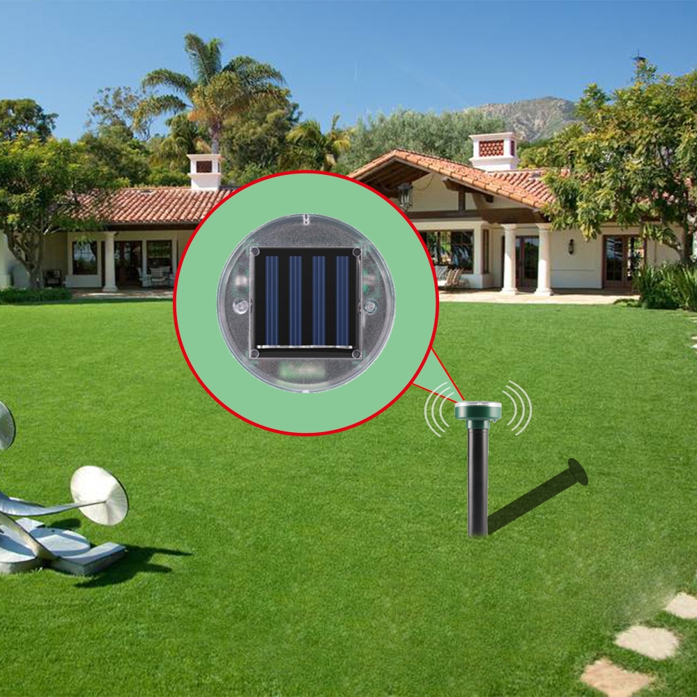 Odstraszacz na krety, gryzonie solarny okrągły zestaw 2 sztuk