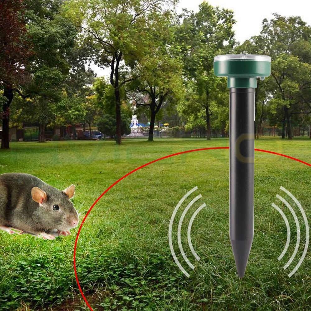 Odstraszacz na krety, gryzonie solarny okrągły zestaw 2 sztuk