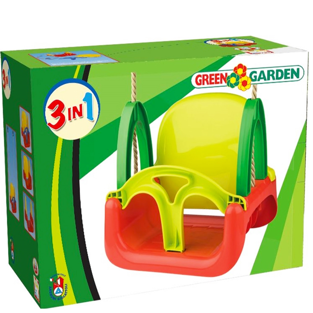 Huśtawka ogrodowa dla dzieci z oparciem