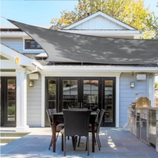 Żagiel przeciwsłoneczny wodoodporny kwadratowy Grafitowy 3x3m + Linka