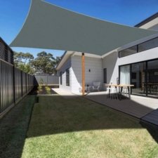 Żagiel przeciwsłoneczny wodoodporny kwadratowy Grafitowy 3x3m + Linka