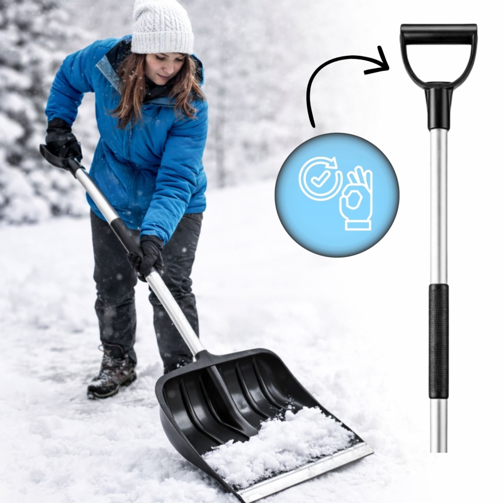 Łopata do śniegu z aluminiowym trzonkiem