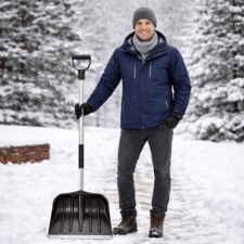 Łopata do śniegu z aluminiowym trzonkiem