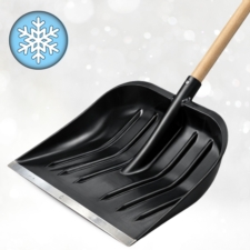 Łopata do śniegu z drewnianym trzonkiem