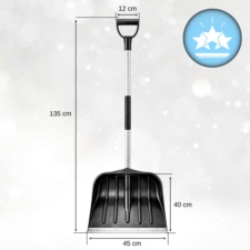 Łopata do śniegu z ergonomicznym aluminiowym trzonkiem