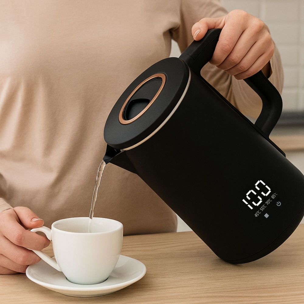 Czajnik elektryczny z regulacją Czarny 2,5L 1500W