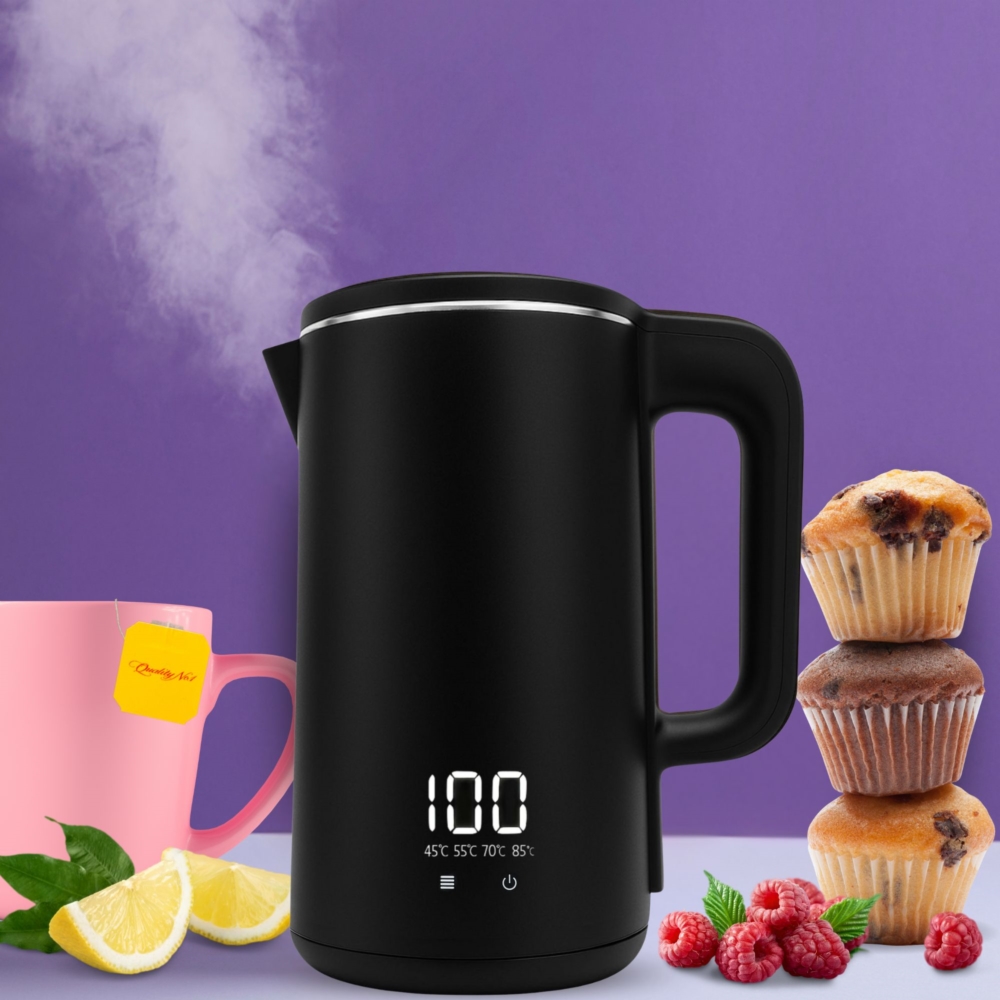 Czajnik elektryczny z regulacją Czarny 2,5L 1500W