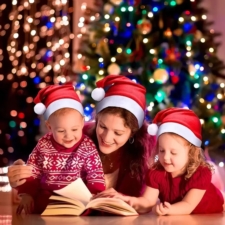 Czapka Świętego Mikołaja Czerwona z pomponem 36x28cm