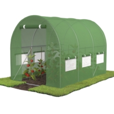 Tunel foliowy ogrodowy szklarnia z metalowym stelażem Zielony 2x3,5x2m