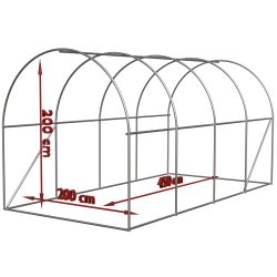 Tunel foliowy ogrodowy rozkładany 4x2,5x2m