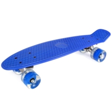 Deskorolka Fiszka dla dzieci z podświetlanymi kółkami LED Niebieska