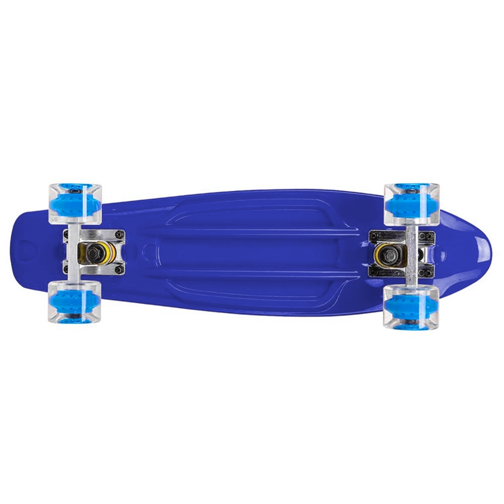 Deskorolka Fiszka dla dzieci z podświetlanymi kółkami LED Niebieska