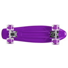 Deskorolka Fiszka dla dzieci z podświetlanymi kółkami LED Fioletowa