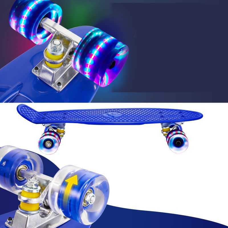 Deskorolka Fiszka z podświetlanymi kółkami LED