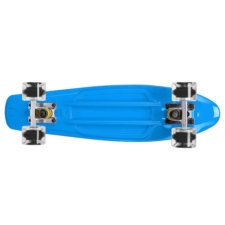 Deskorolka Fiszka dla dzieci z podświetlanymi kółkami LED Błękitna