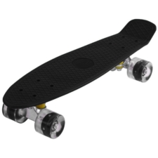 Deskorolka Fiszka dla dzieci z podświetlanymi kółkami LED Czarna