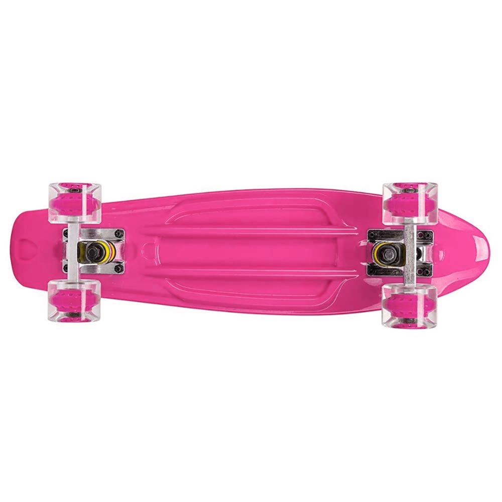 Deskorolka Fiszka dla dzieci z podświetlanymi kółkami LED Różowa