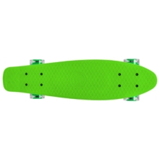 Deskorolka Fiszka dla dzieci z podświetlanymi kółkami LED Zielona