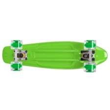 Deskorolka Fiszka dla dzieci z podświetlanymi kółkami LED Zielona