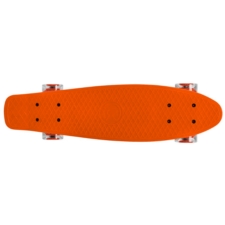 Deskorolka Fiszka dla dzieci z podświetlanymi kółkami LED Pomarańczowa