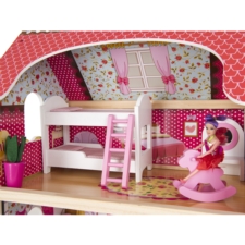 Domek dla lalek + Meble + Lalki + Oświetlenie LED