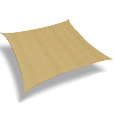 Żagiel przeciwsłoneczny ogrodowy kwadratowy Beżowy 5x5m + Linka