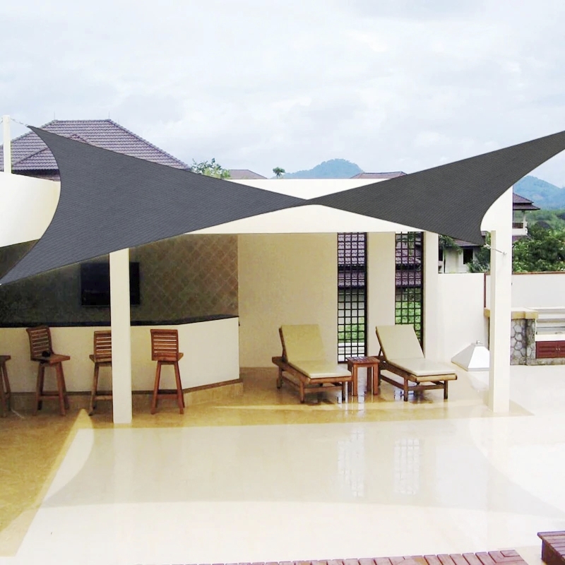 Żagiel przeciwsłoneczny ogrodowy kwadratowy Grafitowy 5x5m + Linka