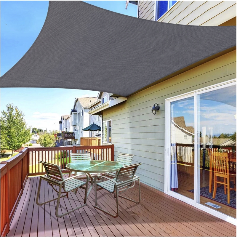 Żagiel przeciwsłoneczny ogrodowy czworokątny Grafitowy 3x4m + Linka