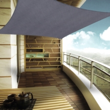 Żagiel przeciwsłoneczny ogrodowy czworokątny Grafitowy 3x4m + Linka