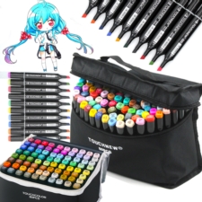 Markery alkoholowe dwustronne 80szt. + Torba