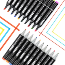 Markery alkoholowe dwustronne 48szt. + Torba