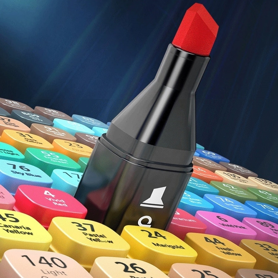 Markery alkoholowe dwustronne 60szt. + Torba